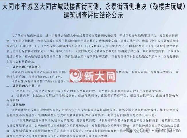 鼓楼古玩城或将拆除！平城区政府重要公示
