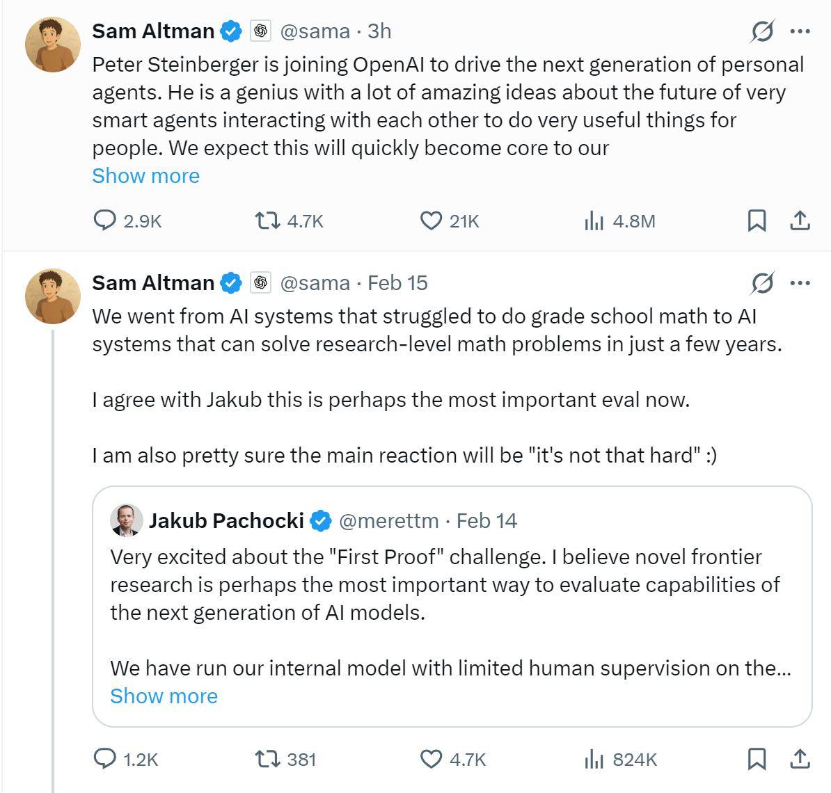 OpenClaw之父加入OpenAI：推动下一代个人智能体研发