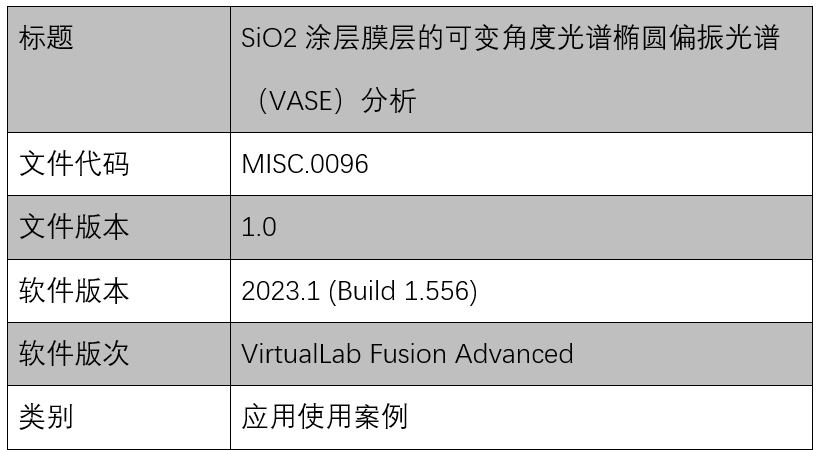 [VirtualLab] SiO2膜层的可变角椭圆偏振光谱（VASE）分析的图15