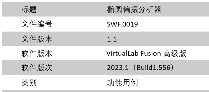 [VirtualLab] 椭圆偏振分析器的图13
