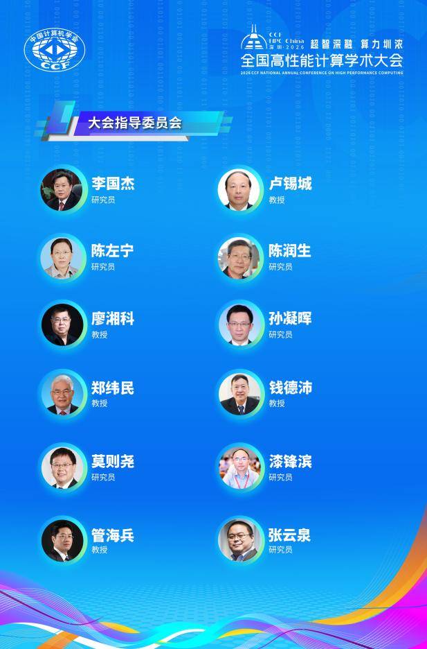 2026CCF全国高性能计算学术大会将于10月17日召开(图2) 2026CCF全国高性能计算学术大会将于10月17日召开(图2)