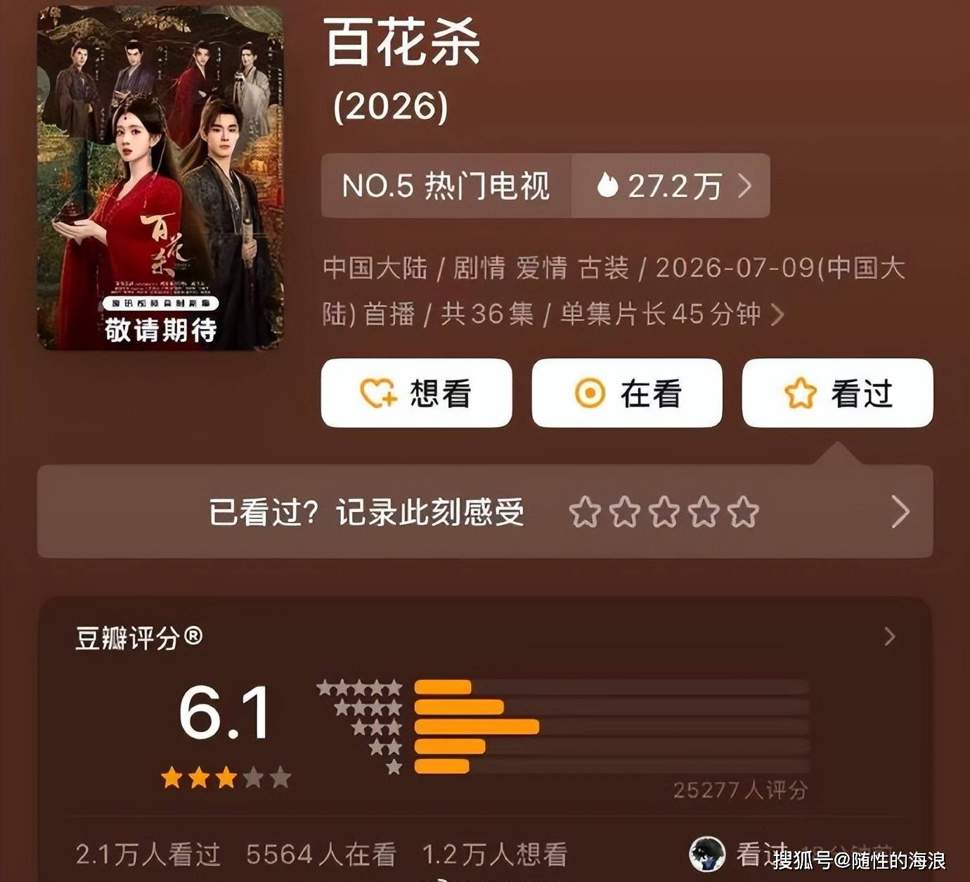 原创            多部暑期热剧豆瓣开分出炉！热度居高不下，口碑差距一目了然