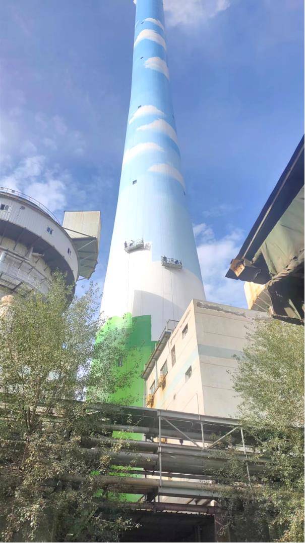 热力公司烟囱绘画宏顺建设承接