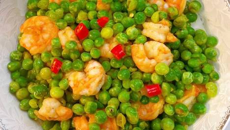 虾仁的嫩+豌豆的甜=春天最完美的数学题