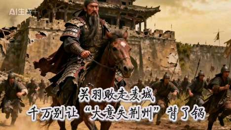 别再怪关羽大意了！三国唯一能指挥大兵团的名将，败在四战之地+双线夹击绝境。