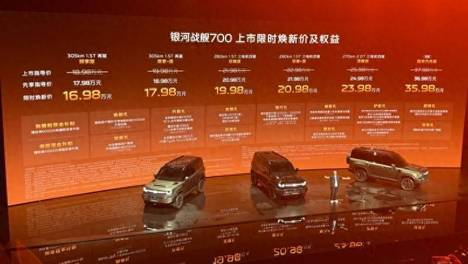 能浮水能直拔，银河战舰700上市限时焕新价16.98万元起