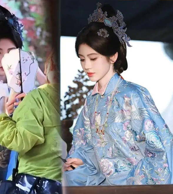 鞠婧祎穿汉服优雅大方，手持团扇温婉韵味撩人