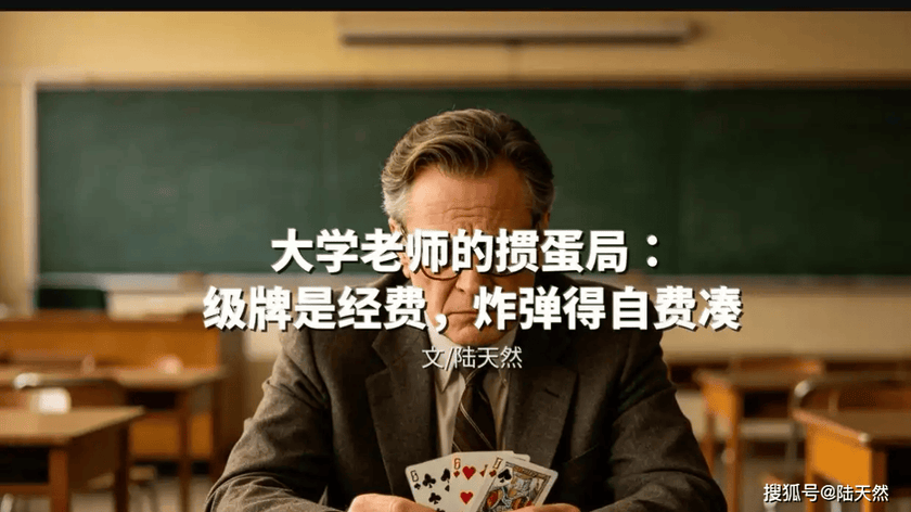 大学老师的掼蛋局：级牌是经费，炸弹得自费凑