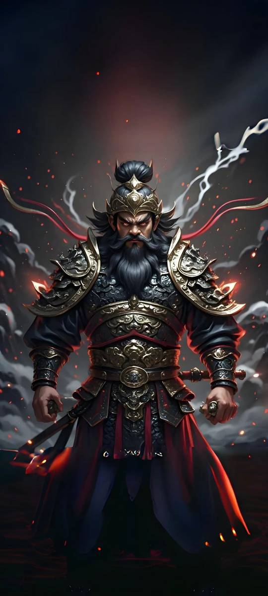 手机壁纸，汉昭烈帝刘备携五虎上将卧龙凤雏前来助阵，国潮壁纸