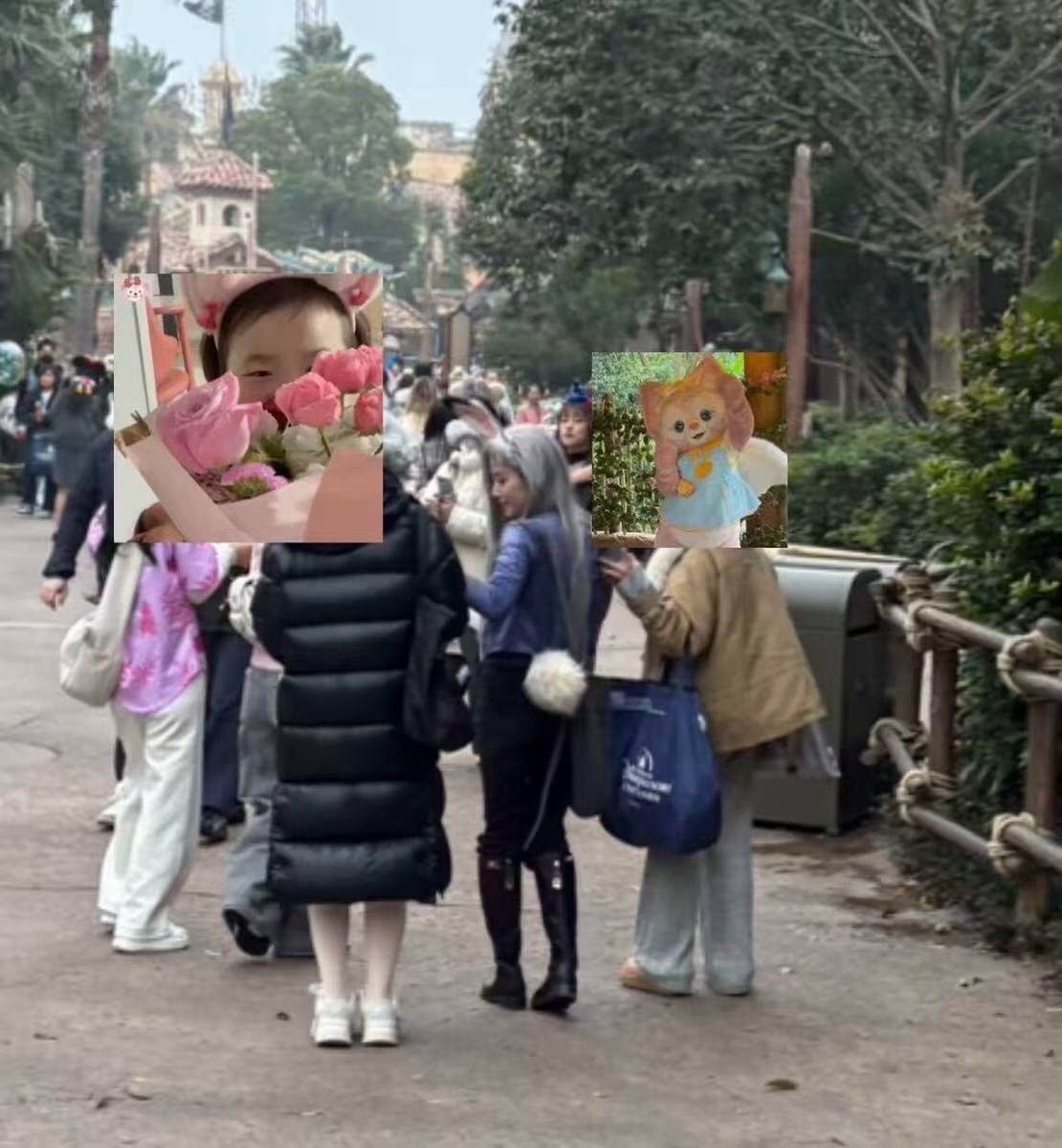 卢昱晓迪士尼拍摄被偶遇 COS兔子警官表情可爱灵动