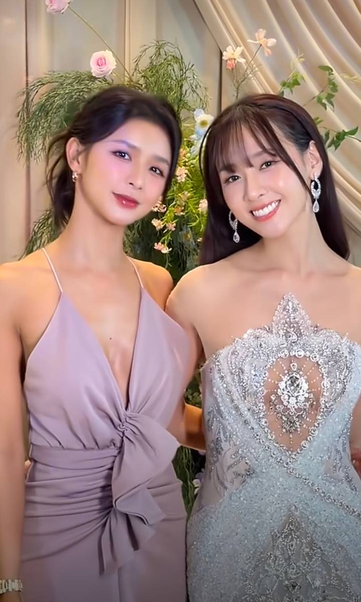 蔡卓宜现身妹妹婚礼状态超好 姐妹同框颜值吸睛