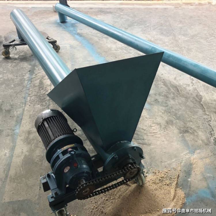 u型槽提升机 电动不锈钢绞龙输送机 小型圆管给料机