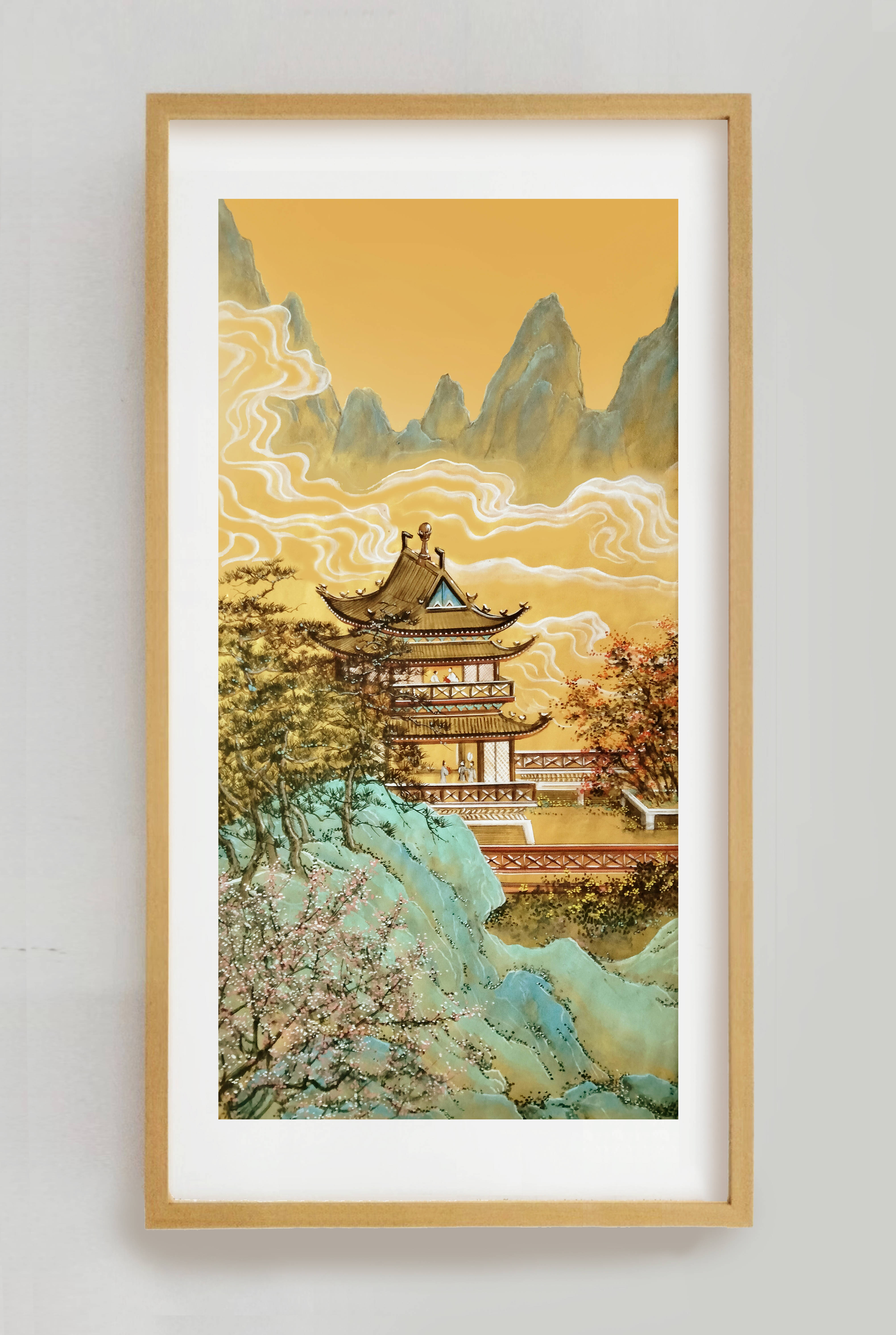 界画寒江---青绿山水界画《早春图》(三)