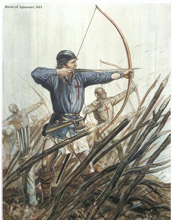 弓背由一条完整的木材弯制而成,上好的弓用紫杉木(yew)制作,坚硬而有