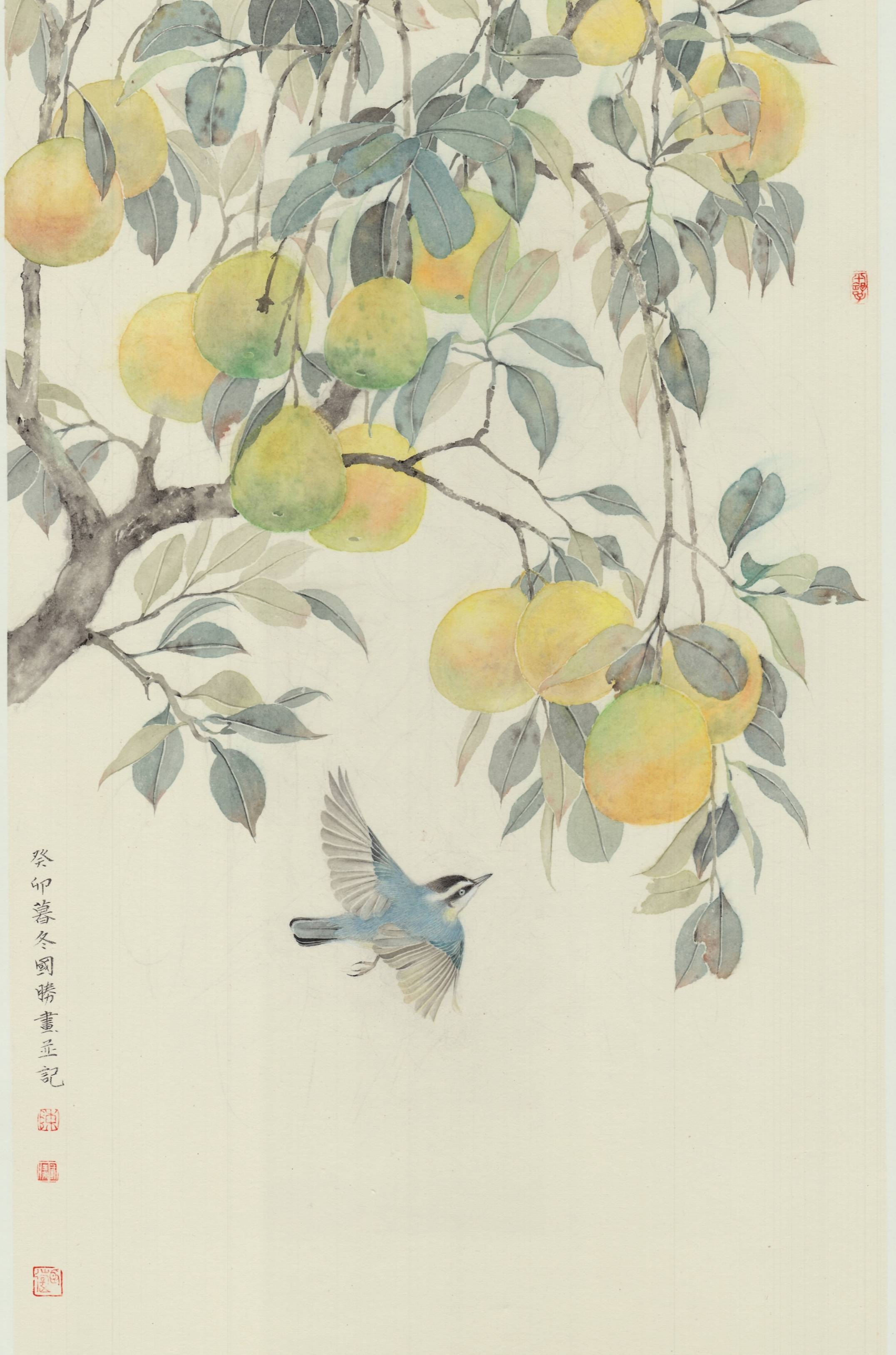 迎新春 河北省廊坊市画家陈国胜没骨花鸟作品《百卉含英》选献读者