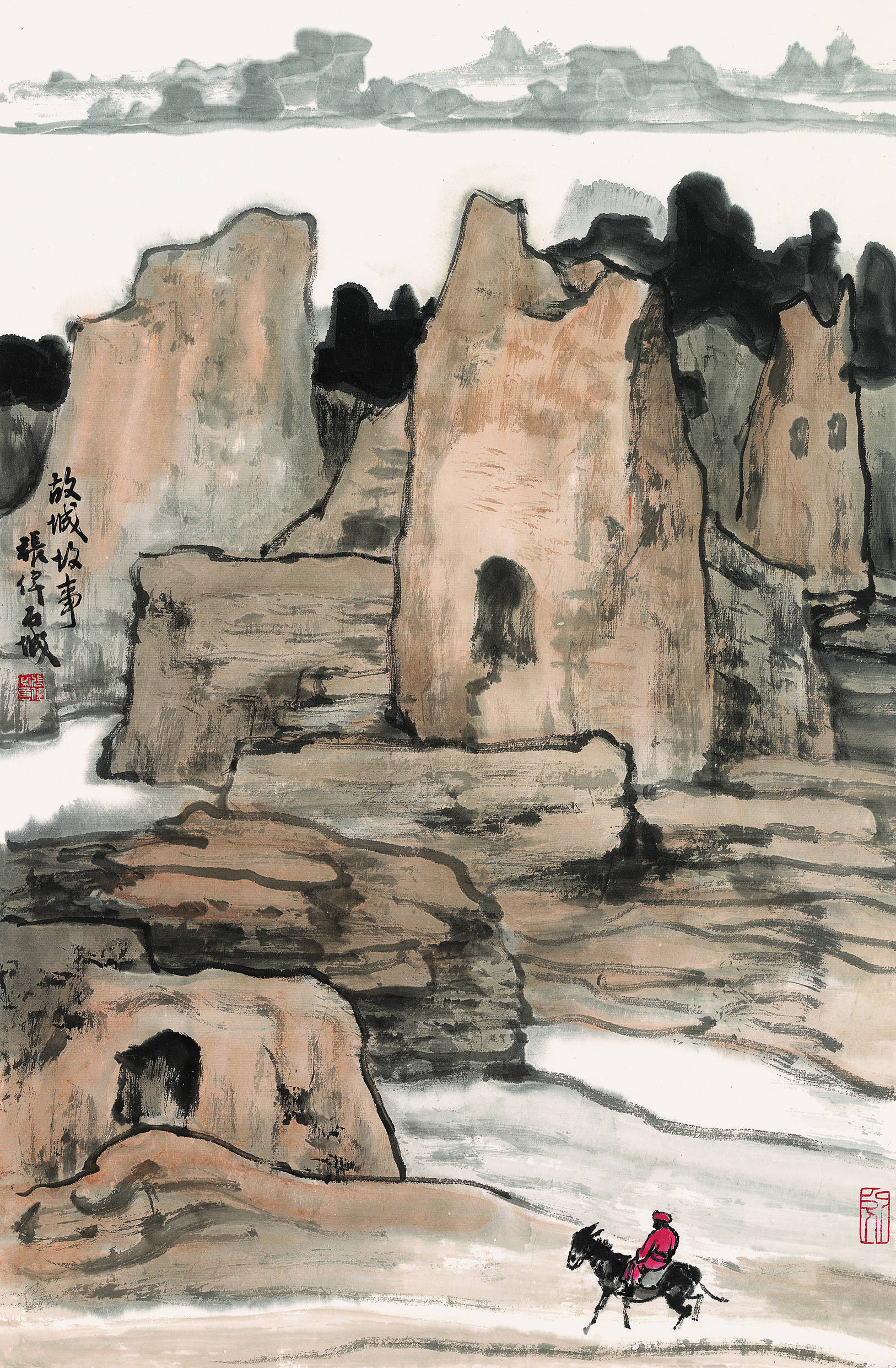 中国画的探索——张伟《古城故事》作品欣赏