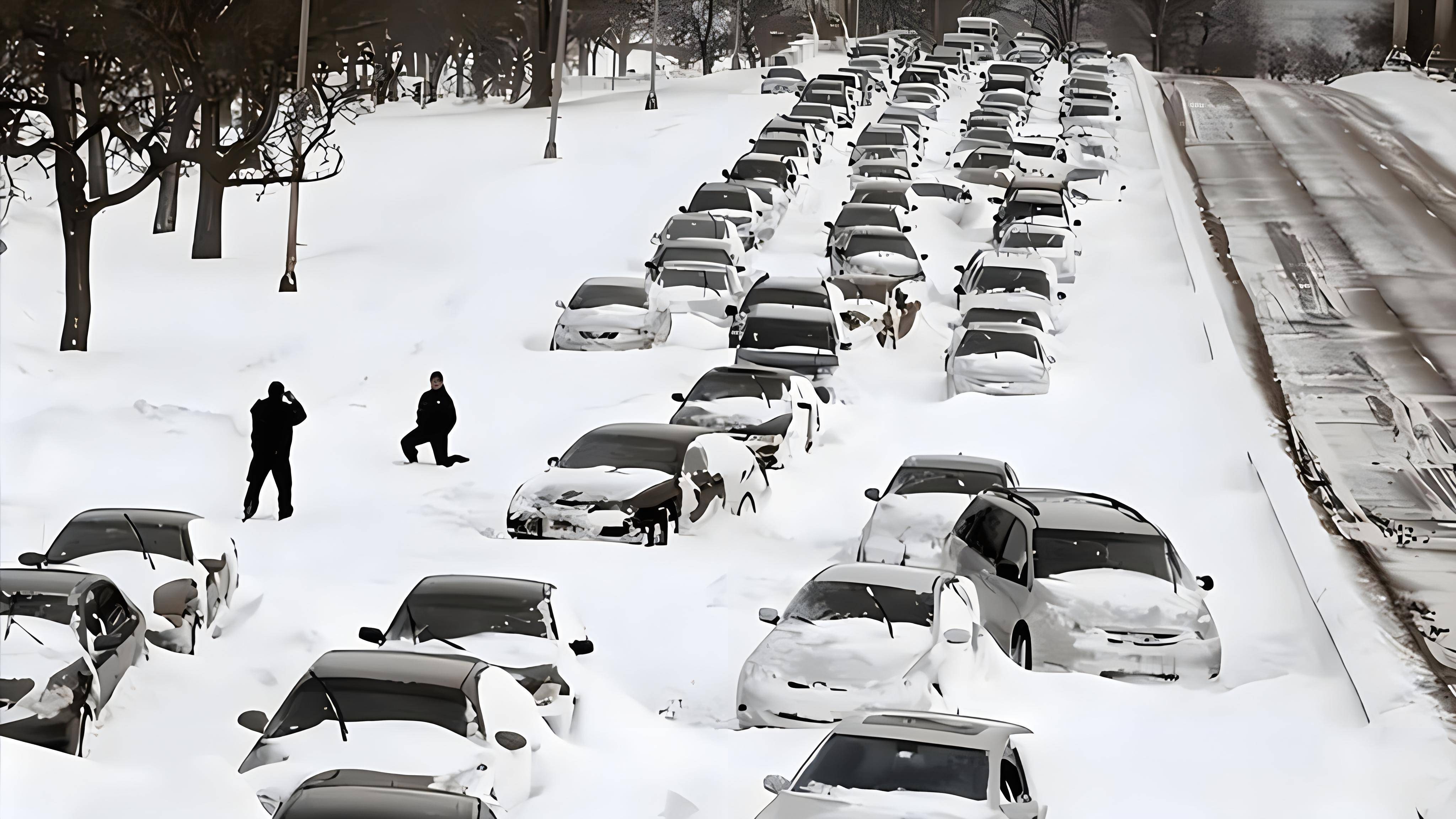 大雪淹没图片