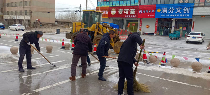 赣榆区沙河镇:3000干群破"冰"除雪保畅通_道路_连云港_江苏省
