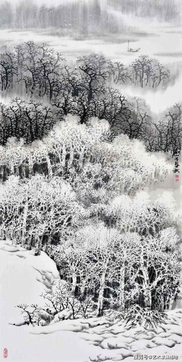 著名画家赵春秋百幅雪景山水画的魅力解读