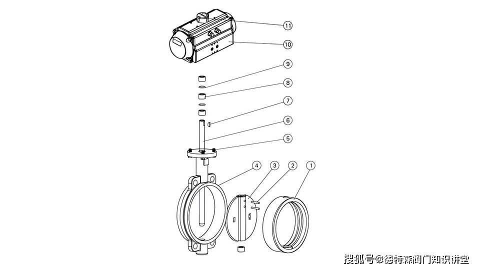 蝶阀示意图图片