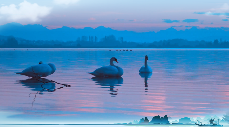 另外,切换到"画面风格"-"动景"栏目,给视频应用水墨晕染,云雾缭绕等