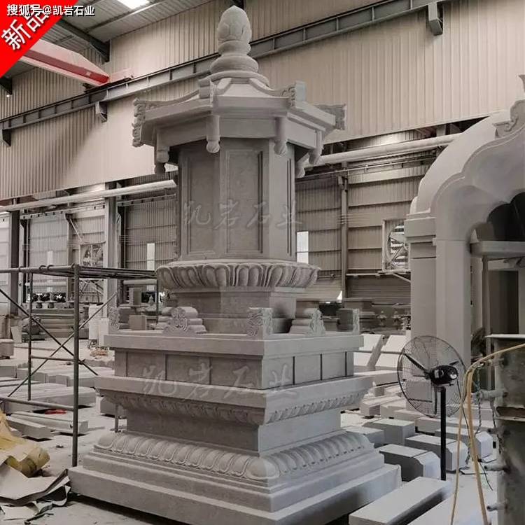 石雕僧人墓塔,高僧圆寂石塔雕塑作品欣赏_岩石_石材_大理石