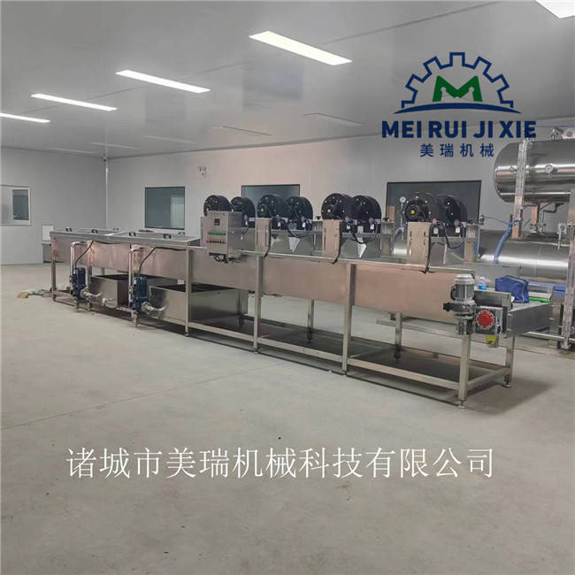 黄瓜茭瓜清洗风干流水线设备 商用多功能气泡清洗机