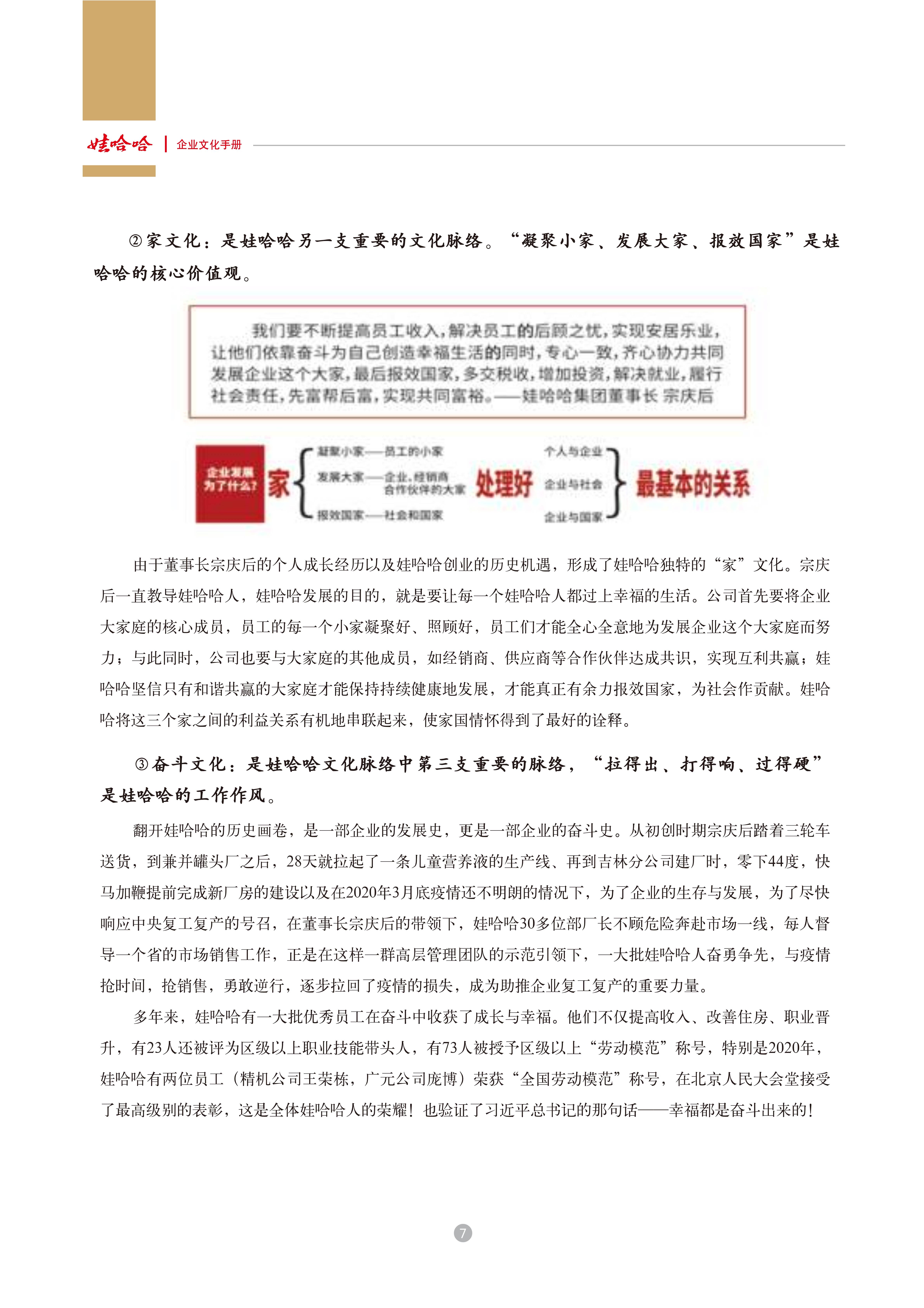 娃哈哈：娃哈哈集团企业文化手册