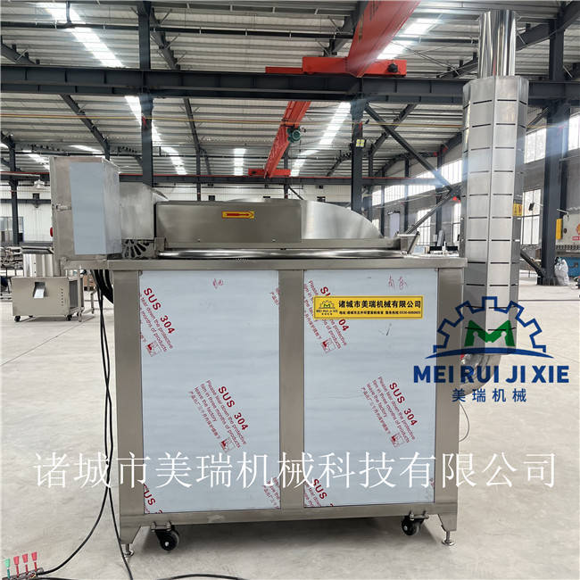 全自动鱼豆腐自动出料油炸锅 自动花生米油炸锅 美瑞蚕豆油炸设备