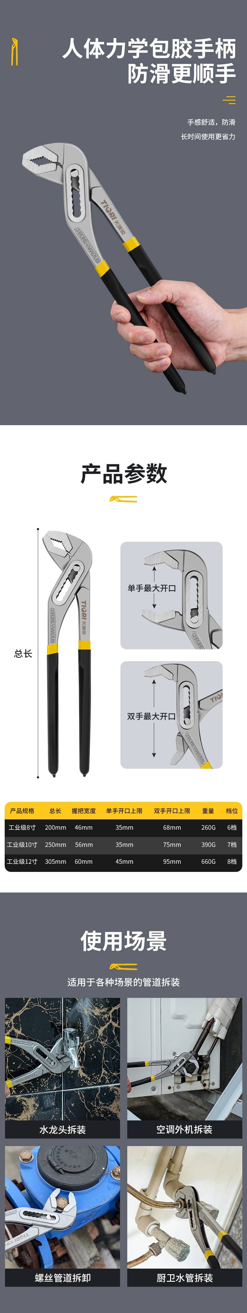 天琪锐专业水泵钳 从严从细保障每滴水