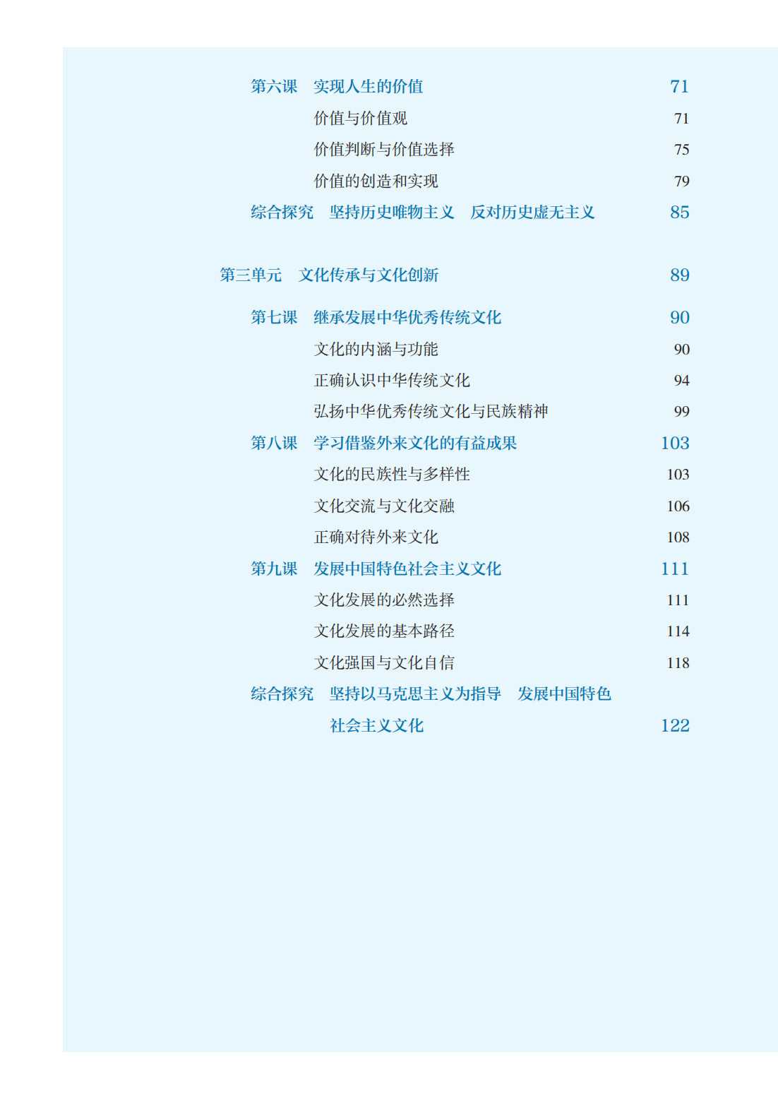 高中数学必修四目录图片