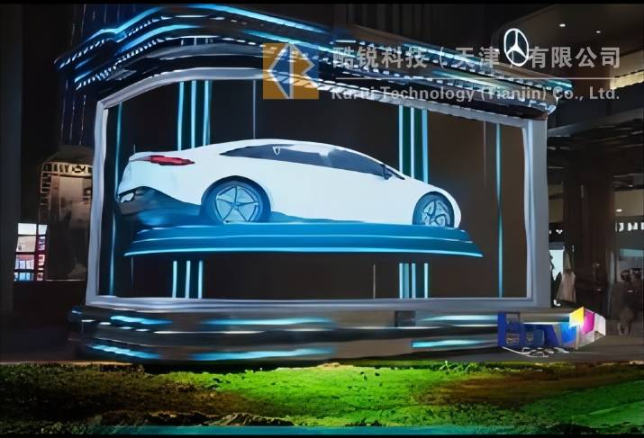 奔驰eqs裸眼3d异型屏广告如何制作_效果_汽车_技术