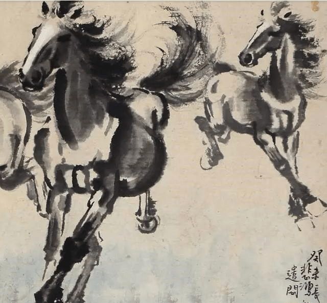 原创原创徐悲鸿成名作八骏图放大20倍你会有意想不到发现