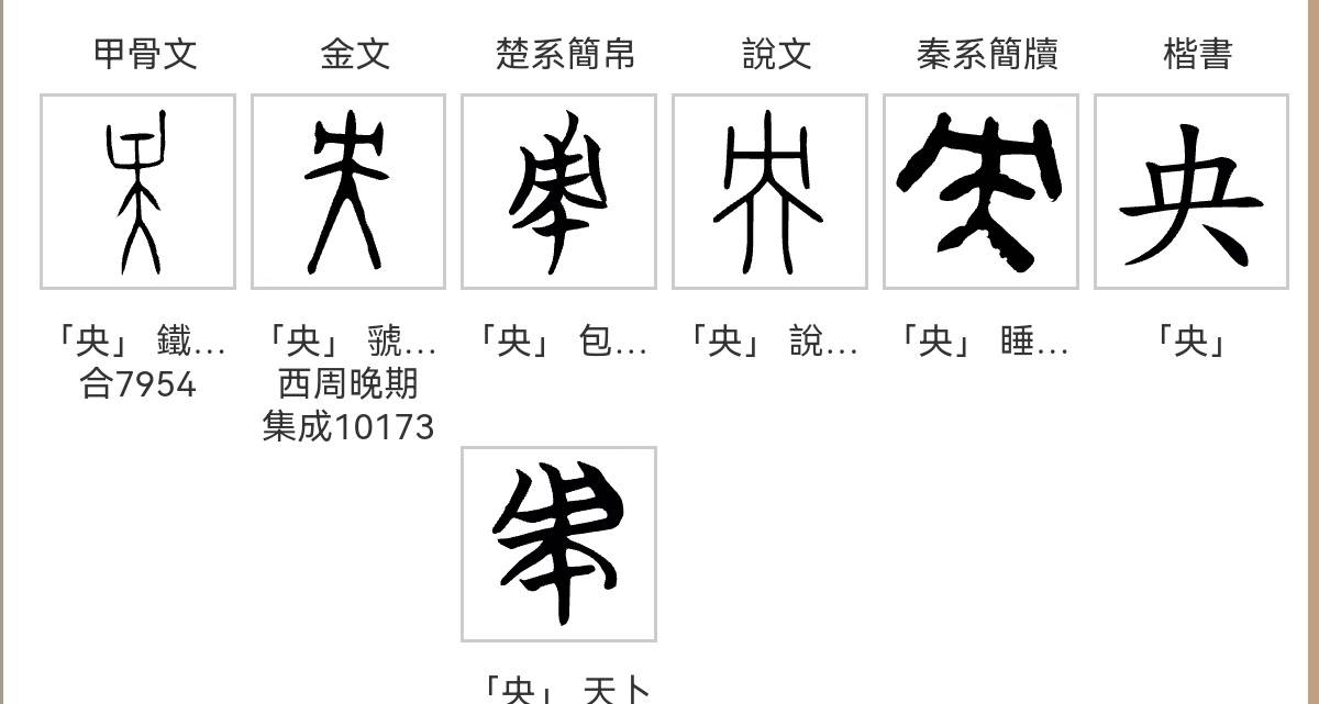 从甲骨文金文的角度,谈谈"央"字的字形字义