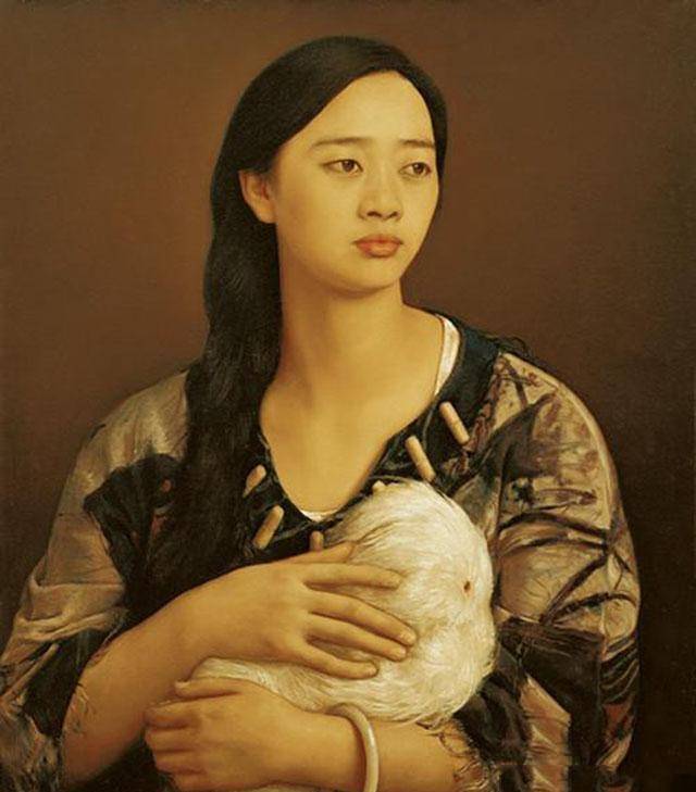 原创油画院院长杨飞云以妻子佟芃芃为模特6幅画拍出7179万的天价