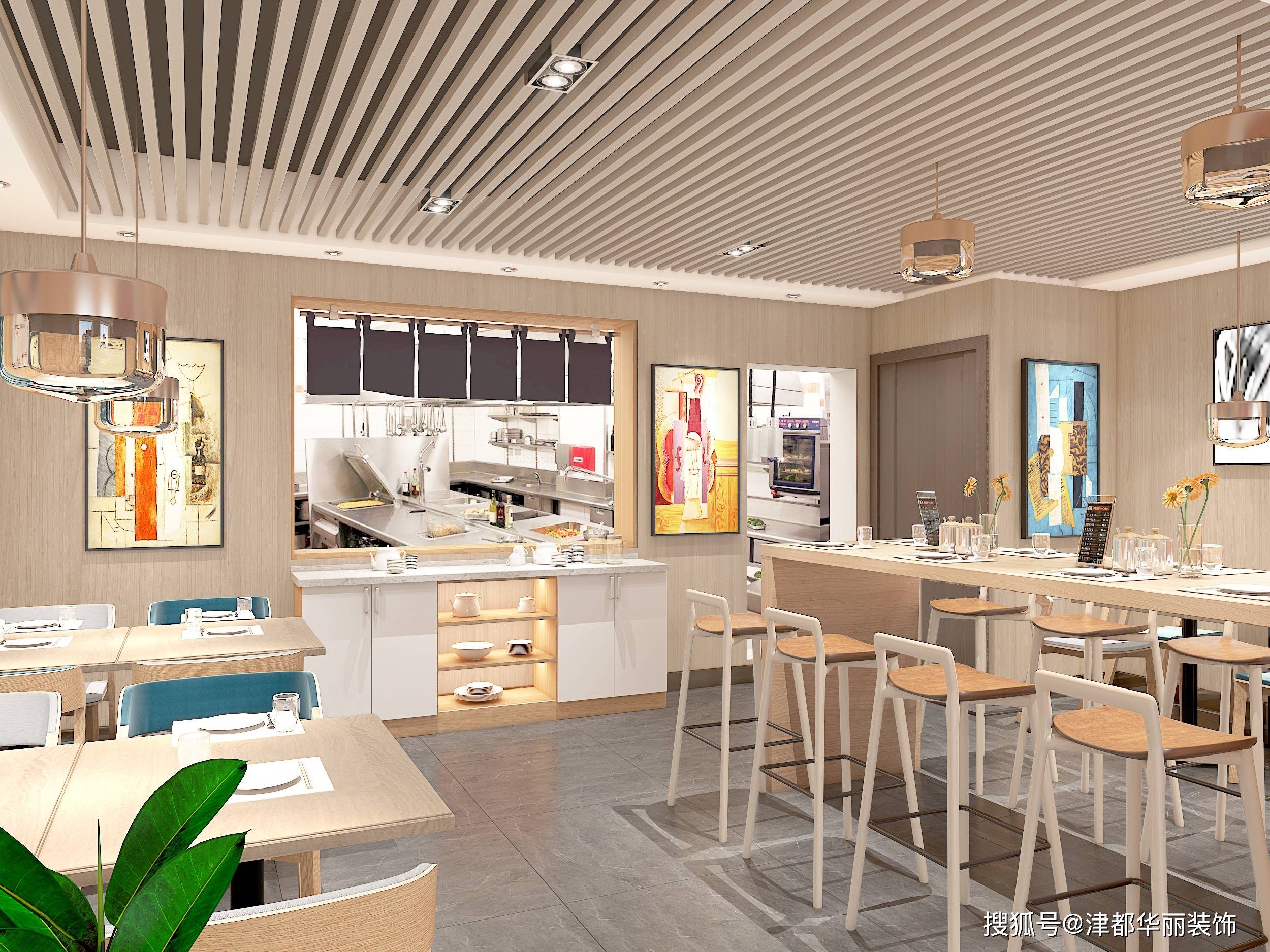 银川装修公司|津都华丽|银川银丝面馆装修设计方案鉴赏