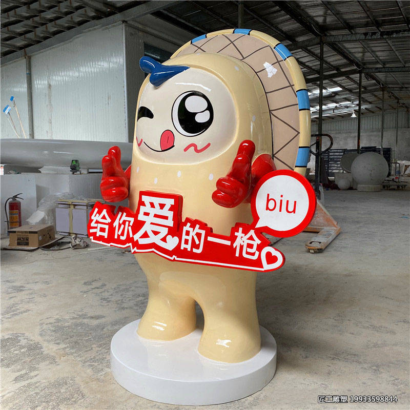 玻璃钢店铺门口吉祥物雕塑 卡通装饰摆件小品_顾客_作品_设计