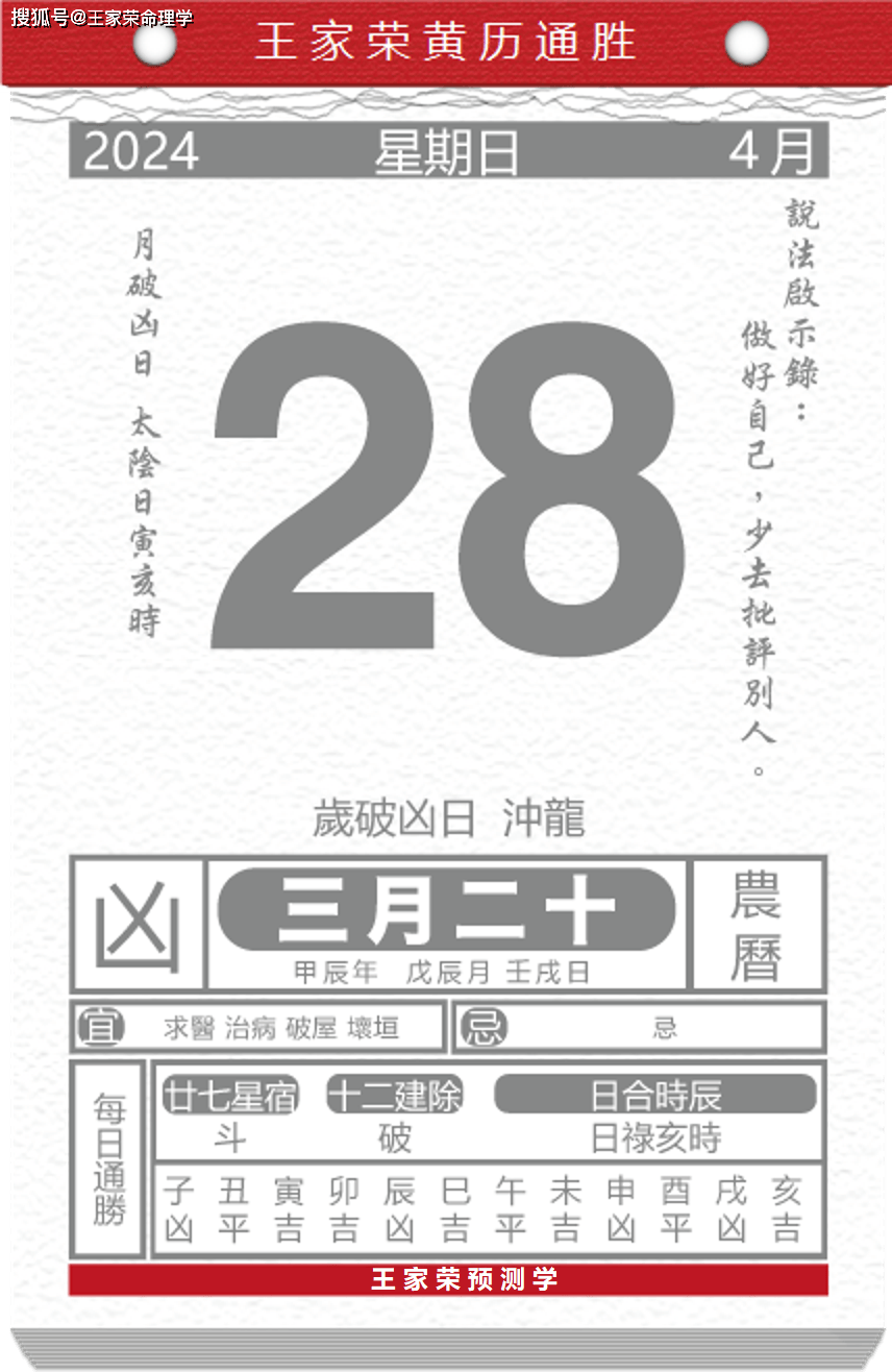生肖运势4月28日(2021年4月28日生肖运)