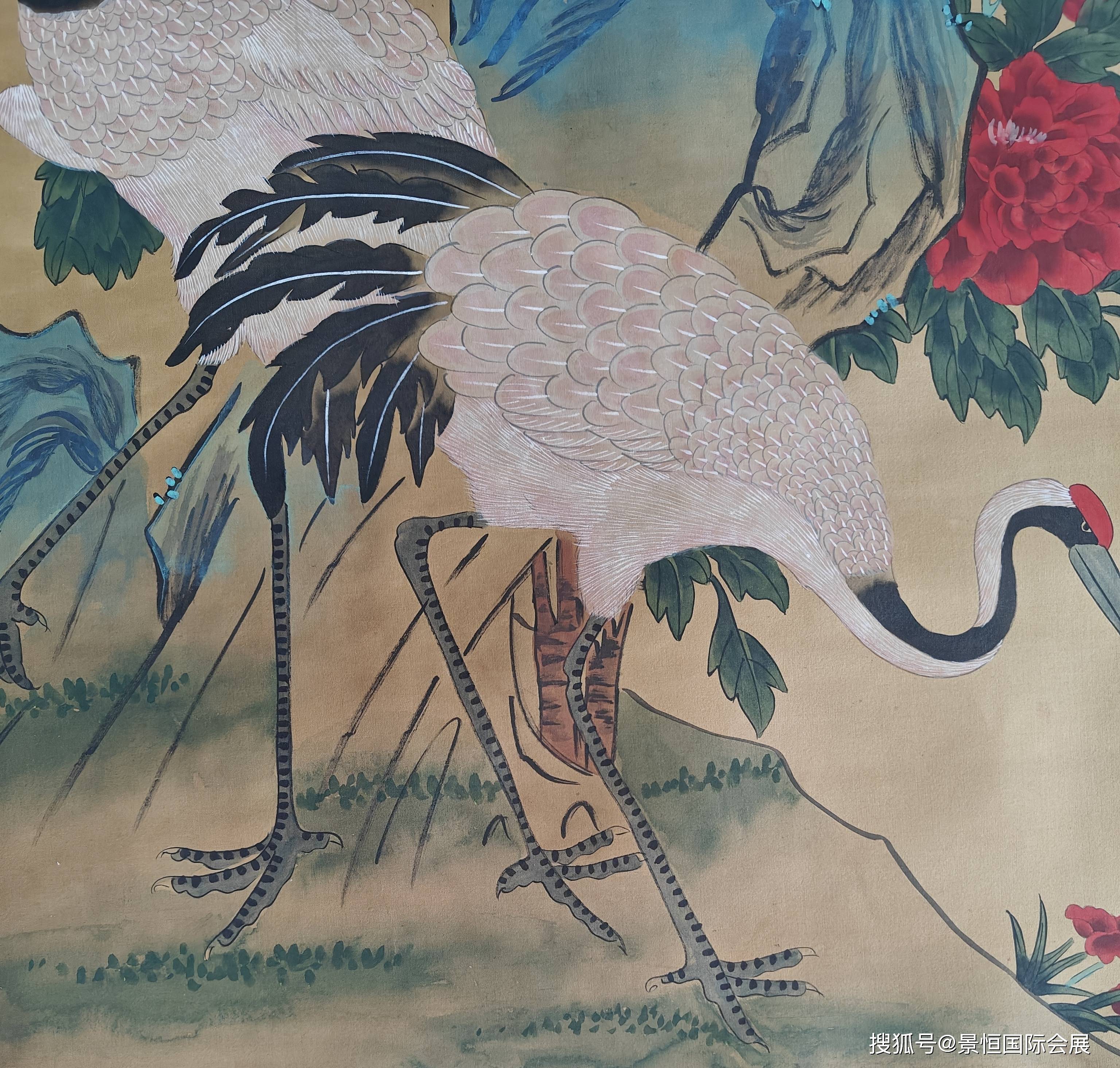 北宋第8代皇帝 徽宗の『瑞鶴圖』(複製画) 北宋第8代