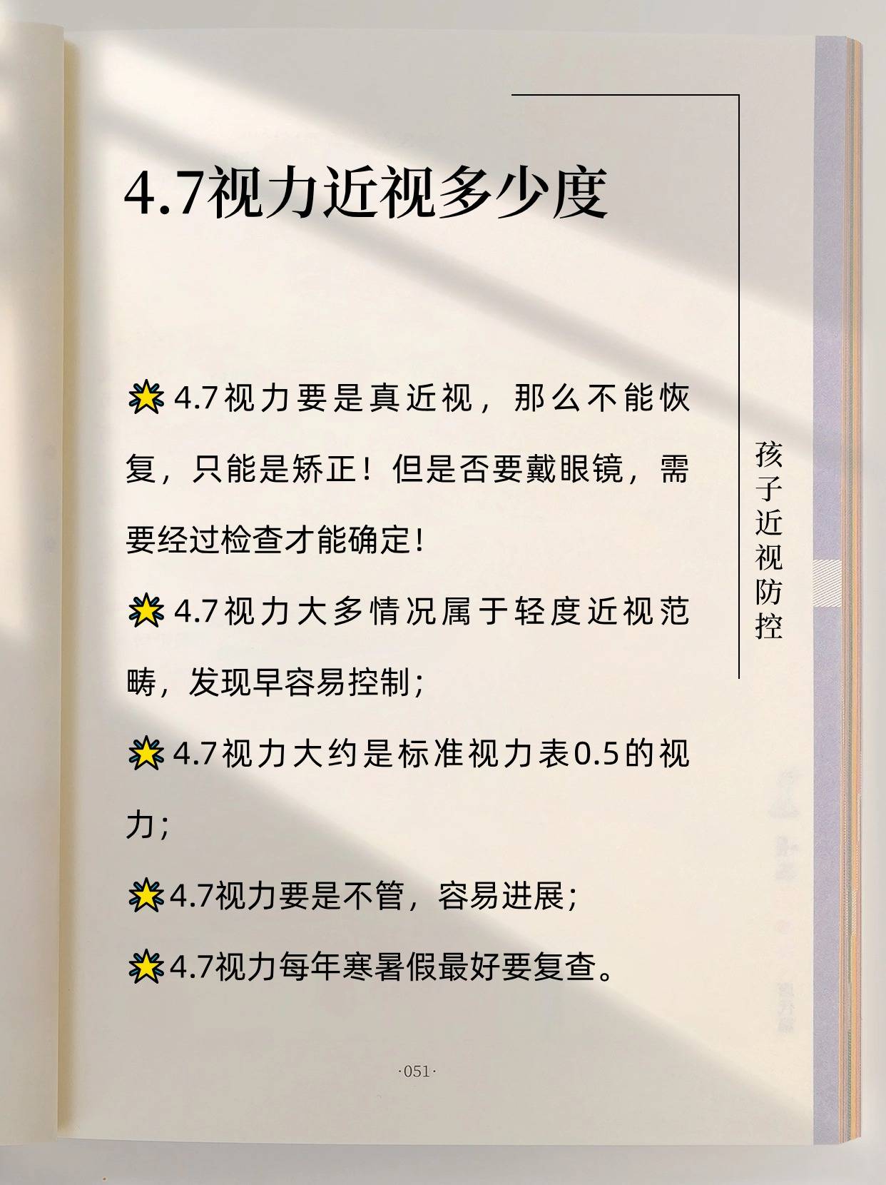 视力4.7是近视多少度图片