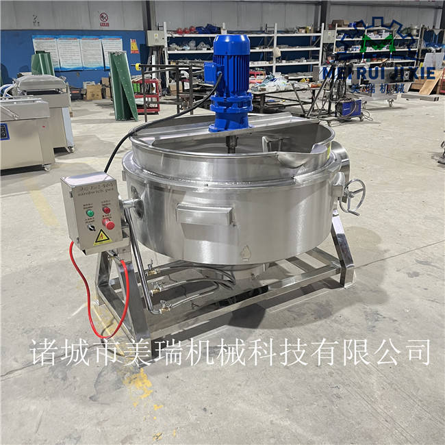 500l蒸汽加热夹层锅 酱油熬制夹层锅 电导热油加热夹层锅现货