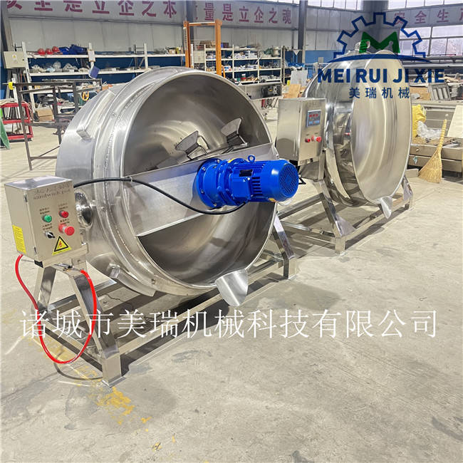 500l蒸汽加热夹层锅 酱油熬制夹层锅 电导热油加热夹层锅现货