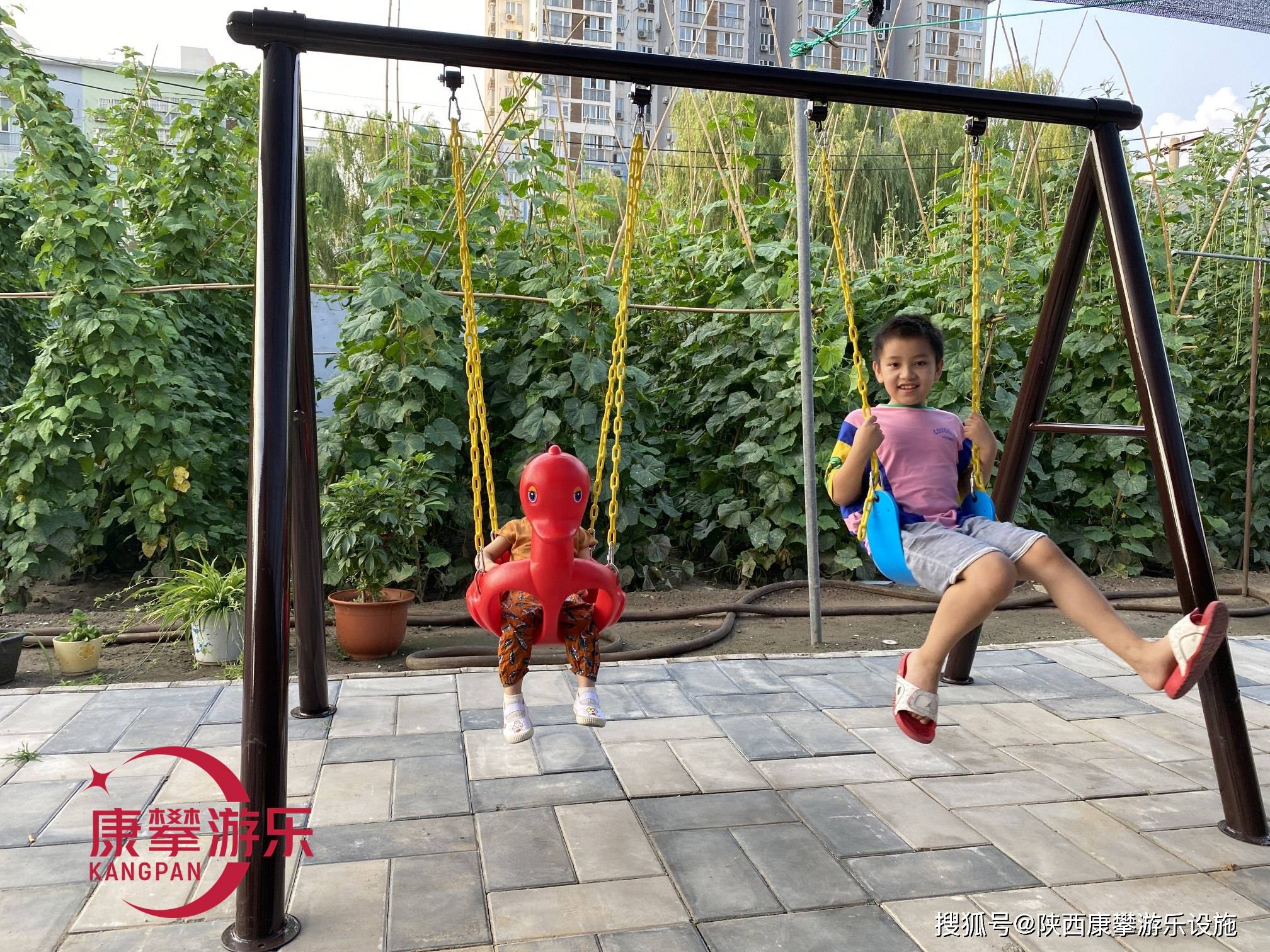 西安公园儿童户外秋千案例图片_游乐_材质_设施