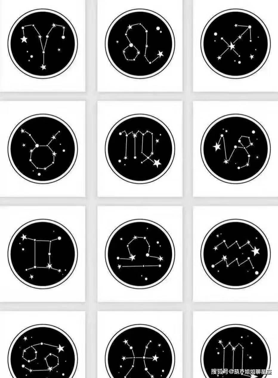 十二星座形状图简图