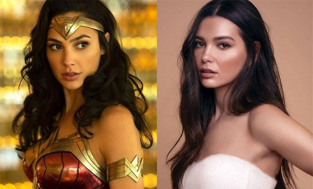 这美国dc的神奇女侠扮演者盖尔加朵,和她的替身演员凯特琳伯勒斯对比