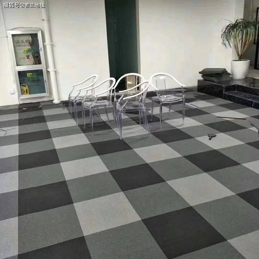 上海办公方块地毯定制工厂 若兰地毯来图可定制 全国包安装