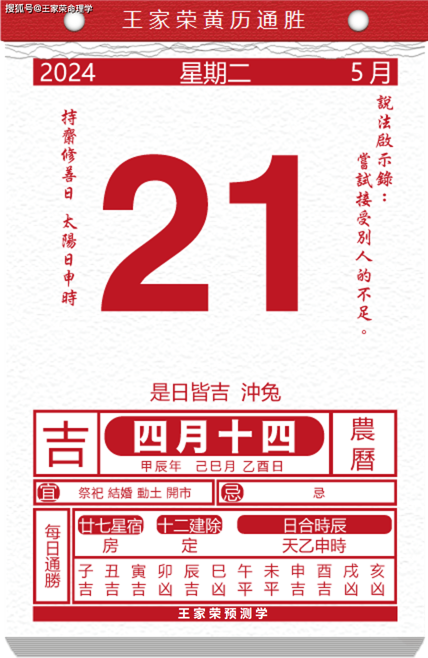 2021年5月13日黄历图片