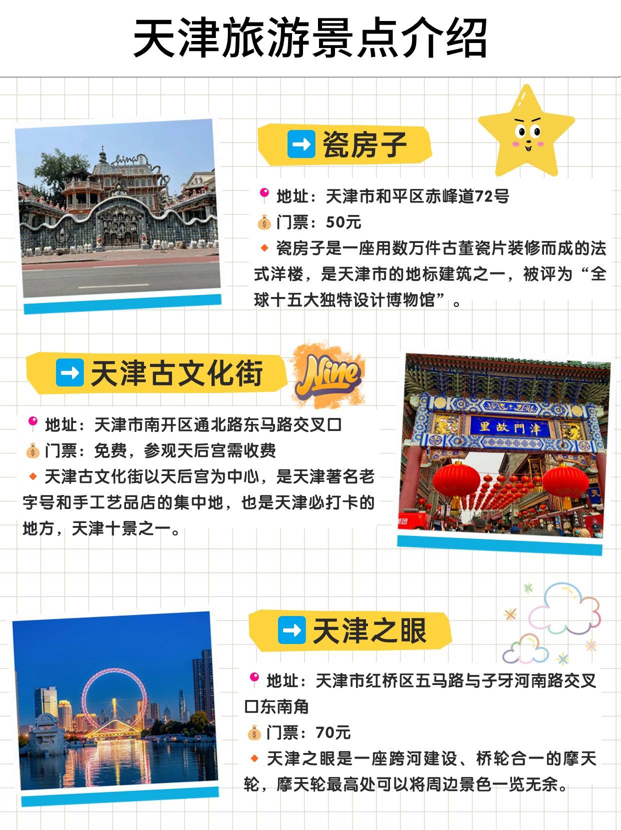 五大道——西开教堂97d21566:意风区——海河——瓷房子97d3