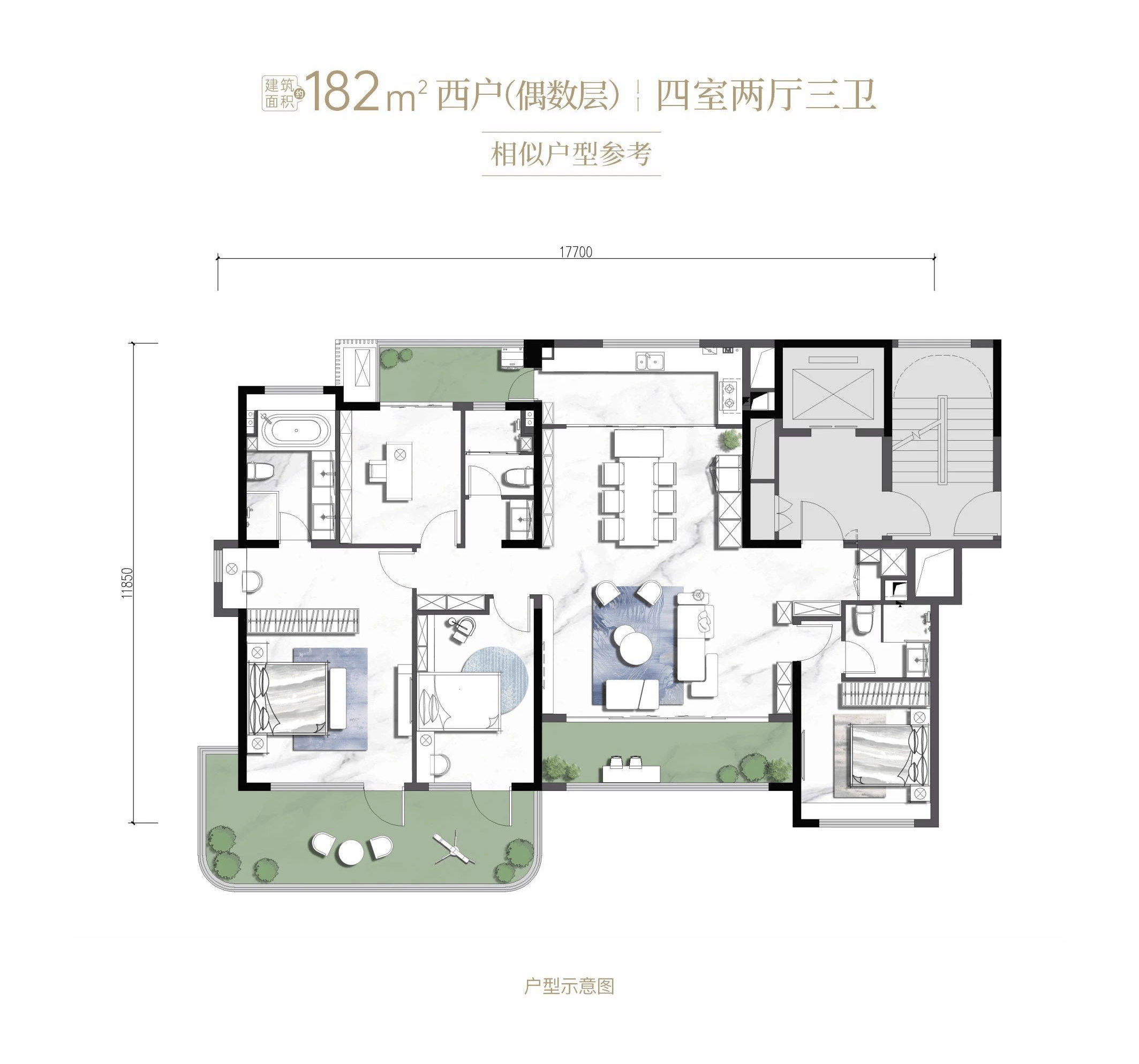 仪陇优筑紫御府户型图图片