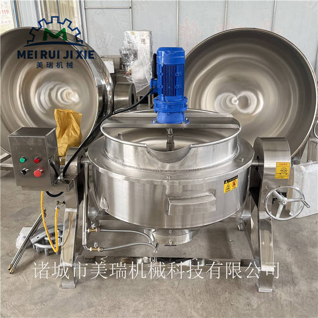 蒸汽夹层锅 不锈钢带搅拌夹层锅 导热油夹层锅 电加热蒸煮锅 大型果酱